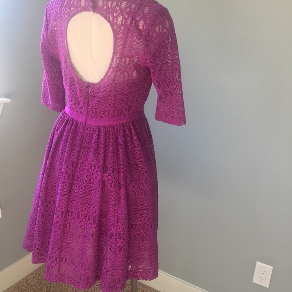 Plenty By Tracy Reese Dress Purple Lace - Picture 8 of 8